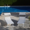 Leżak ogrodowy aluminiowy z daszkiem przeciwsłonecznym Riccione Katalog