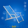 2 składane krzesła plażowe Riccione Gold Lux ​​podłokietniki z aluminium 