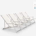4 składane krzesła plażowe Riccione Gold Lux ​z podłokietnikami Promocja