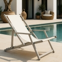 4 składane krzesła plażowe Riccione Gold Lux ​z podłokietnikami Oferta