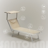 Profesjonalny aluminiowy leżak plażowy Santorini 