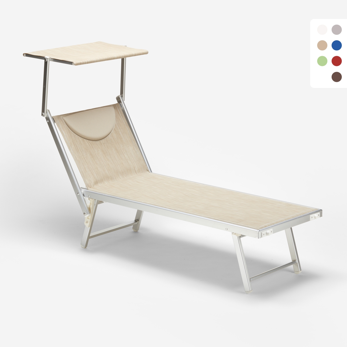 Profesjonalny aluminiowy leżak plażowy Santorini Zakup