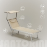 Zestaw 2 aluminiowych leżaków plażowych profesjonalne Santorini 
