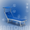 Zestaw 4 aluminiowych leżaków plażowych Santorini 