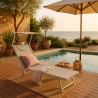 Zestaw 2 aluminiowych leżaków plażowych profesjonalne Santorini Sprzedaż