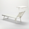 Zestaw 4 aluminiowych leżaków plażowych Santorini 