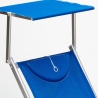 Zestaw 4 aluminiowych leżaków plażowych Santorini 