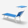 Zestaw 4 aluminiowych leżaków plażowych Santorini 