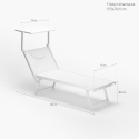 Zestaw 2 aluminiowych leżaków plażowych profesjonalne Santorini 