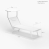 Zestaw 2 aluminiowych leżaków plażowych profesjonalne Santorini 