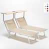 Zestaw 2 aluminiowych leżaków plażowych profesjonalne Santorini Promocja