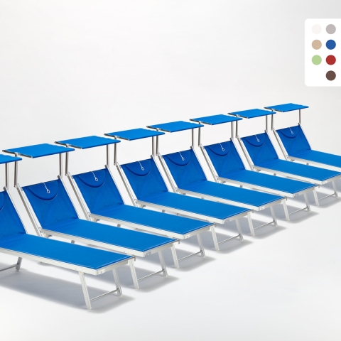Zestaw 20 aluminiowych leżaków plażowych Santorini Promocja