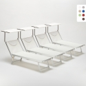 Zestaw 4 aluminiowych leżaków plażowych Santorini Zakup
