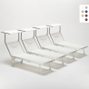 Zestaw 4 aluminiowych leżaków plażowych Santorini Zakup