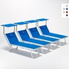 Zestaw 4 aluminiowych leżaków plażowych Santorini Zakup