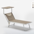 Aluminiowy leżak plażowy z daszkiem Santorini Limited Edition Promocja