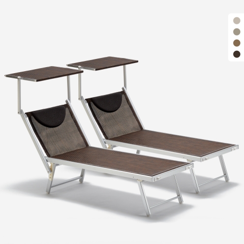 2 Aluminiowe leżaki plażowe Santorini Limited Edition Promocja