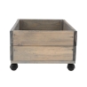Drewniana donica na rośliny FSC z kółkami 59x39,2x25,2 cm Sprzedaż