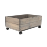 Drewniana donica na rośliny FSC z kółkami 59x39,2x25,2 cm Rabaty