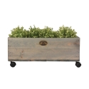 Drewniana donica na rośliny FSC z kółkami 59x39,2x25,2 cm Sprzedaż