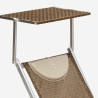 Zestaw 4 aluminiowe leżaki plażowe z daszkiem Santorini Limited Edition Cechy
