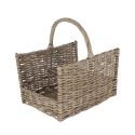 Kosz na drewno z wikliny z uchwytem 45,8x36x51,5 cm Promocja