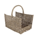 Kosz na drewno z wikliny z uchwytem 45,8x36x51,5 cm Rabaty
