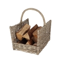Kosz na drewno z wikliny z uchwytem 45,8x36x51,5 cm Sprzedaż