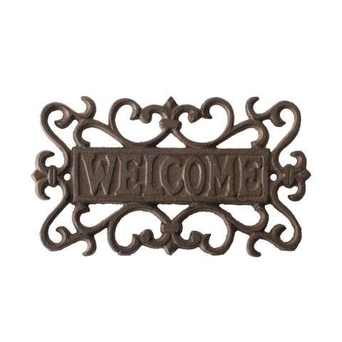 Zewnętrzna ozdobna tabliczka Welcome z żeliwa Promocja