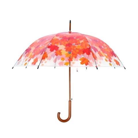 Parasol z motywem jesieni z drewnianą rączką Promocja