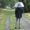 Przezroczysty parasol kopułowy dekoracyjny z papugą Rabaty
