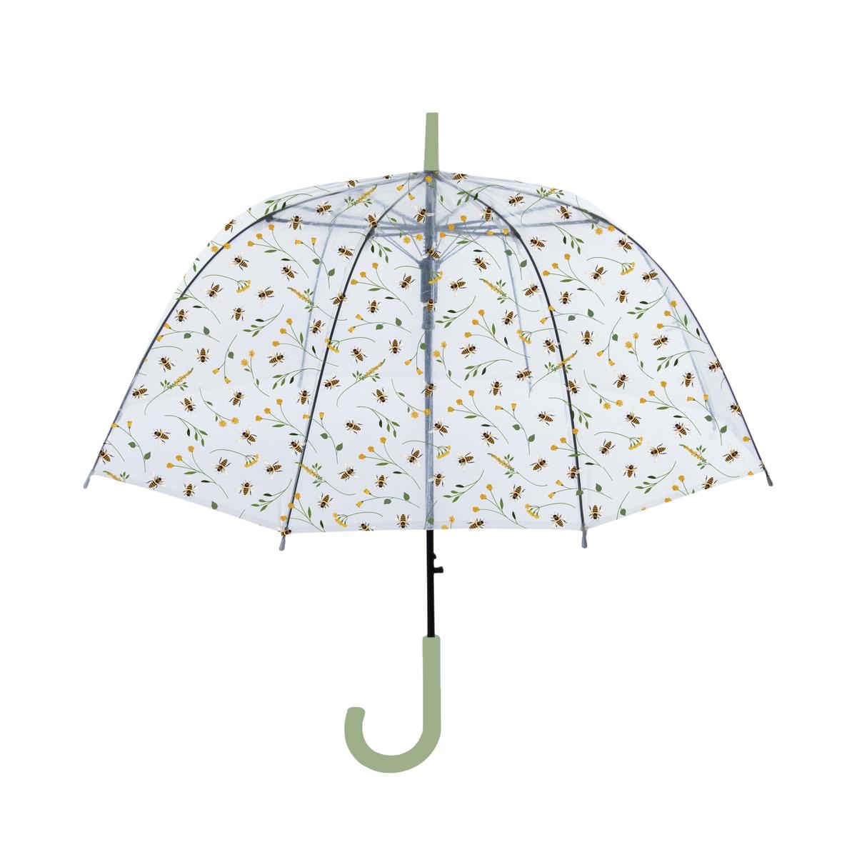 Przezroczysty parasol z wzorem w pszczoły i kwiaty Promocja
