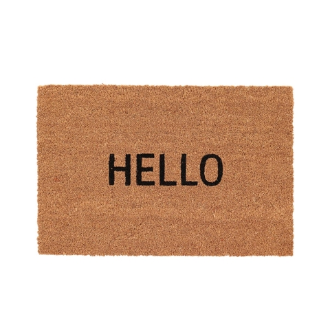 Wycieraczka z włókna kokosowego z napisem Hello Promocja