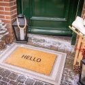 Wycieraczka z włókna kokosowego z napisem Hello Oferta