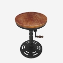 Regulowany industrialny stołek barowy vintage z korbką Zunor Oferta