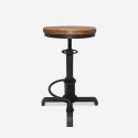 Stołek barowy z regulacją wysokości w stylu vintage industrialnym Helix Oferta