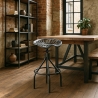 Regulowany stołek metalowy czarny styl vintage industrial Latas Sprzedaż
