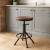 Taboret w stylu industrialnym vintage  metalowy czarny Crewi Sprzedaż