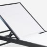 Zestaw 2 leżaki ogrodowe z regulowanymi kołami z aluminium Rimini 