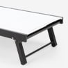 Zestaw 2 leżaki ogrodowe z regulowanymi kołami z aluminium Rimini 