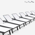 Zestaw 20 leżaków ogrodowych z aluminiowymi kołami Rimini Promocja