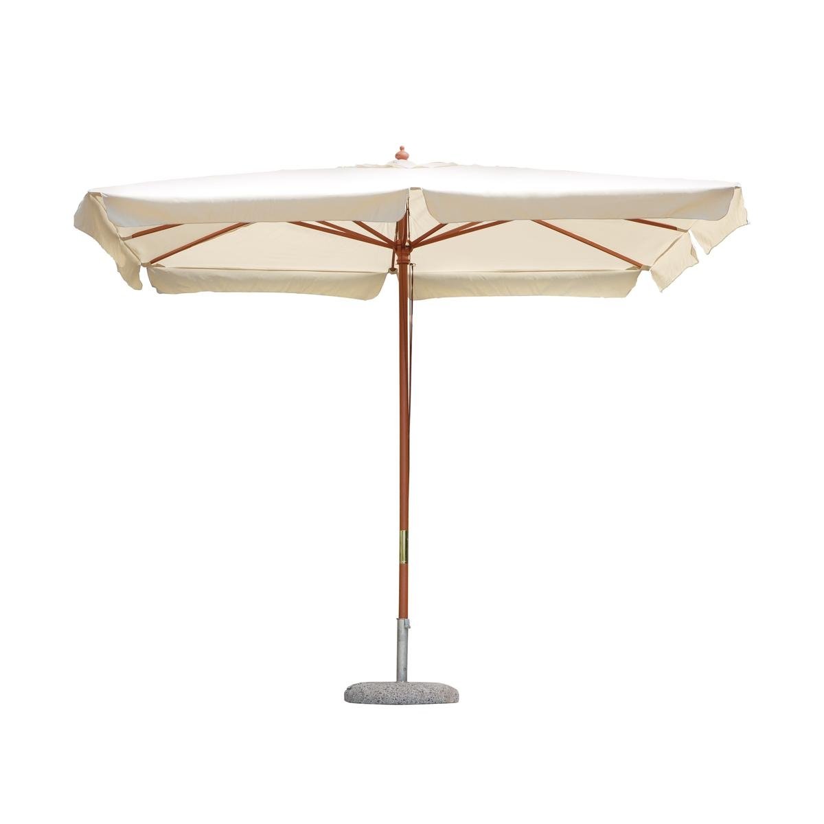 Parasol ogrodowy prostokątny 3x4 z drewnianym centralnym masztem Seyram Promocja Parasol ogrodowy prostokątny 3x4 z drewnianym centralnym masztem Seyram Promocja