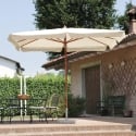 Parasol ogrodowy prostokątny 3x4 z drewnianym centralnym masztem Seyram Sprzedaż