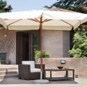 Parasol ogrodowy z centralnym masztem, drewniany, 3x2m, Tanami Sprzedaż
