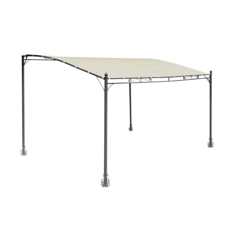 Pergola ścienna z żelaza 3x4 m do ogrodu Kansas Promocja