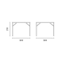 Pergola ogrodowa 3x3 z przesuwnym dachem Skroda Rabaty
