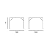 Pergola ogrodowa 3x3 z przesuwnym dachem Skroda Rabaty