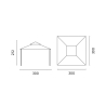 Pawilon ogrodowy metalowy 3x3 ecru antracyt Illinois Rabaty