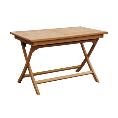 Składany stół ogrodowy z drewna tekowego 80x120 cm Lipari Promocja