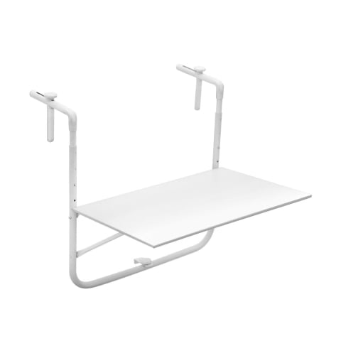 Biały składany stół zewnętrzny na balkony 60x52cm Ringhiera Promocja